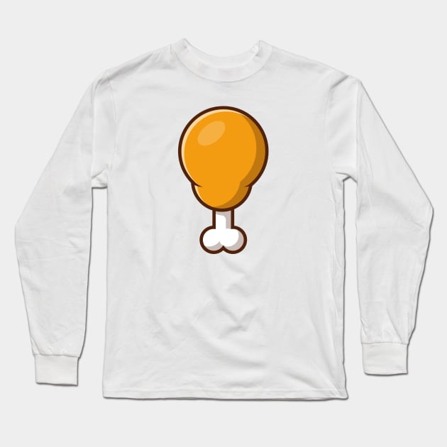 Chicken wing cartoon Long Sleeve T-Shirt by Catalyst Labs